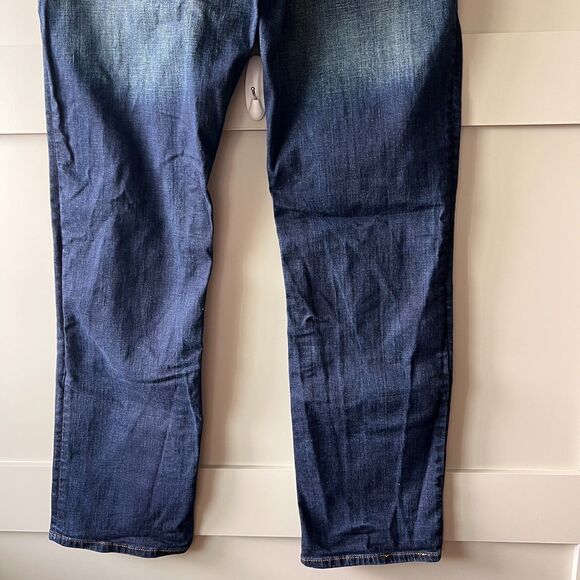 True Religion Ricky Jeans Mens 40 Blue Relaxed Straight Denim Distressed Casual - Picture 8 of 16